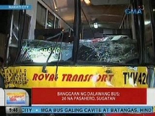 UB: Banggaan ng 2 bus sa Makati, 26 na pasahero ang sugatan