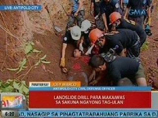 UB: Landslide drill para makaiwas sa sakuna ngayong tag-ulan