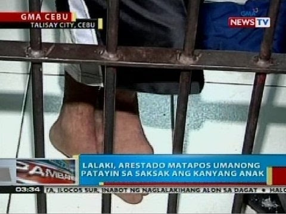 BP: Lalaki sa Talisay City, Cebu, arestado matapos umanong patayin sa saksak ang kanyang anak