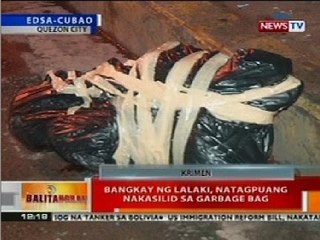 BT: Bangkay ng lalaki, natagpuang nakasilid na garbage bag sa Cubao, QC