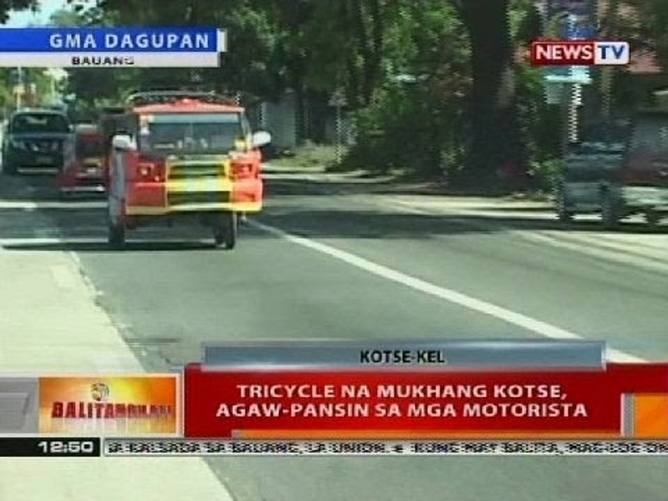 BT: Tricycle na mukang kotse, agaw-pansin sa mga motorista