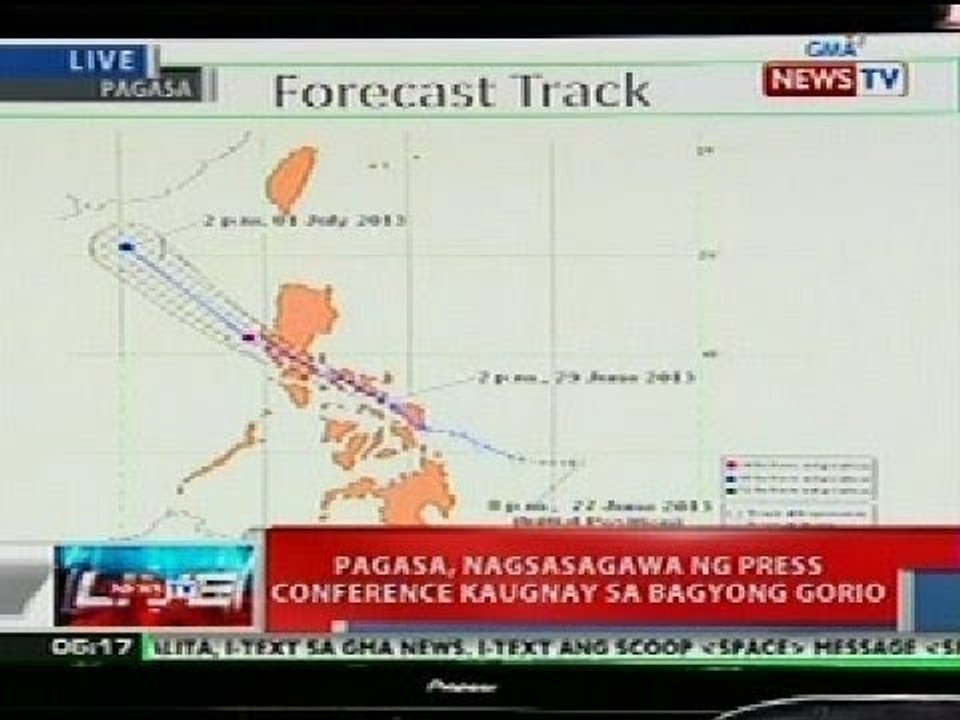 NTL: PAGASA, nagsasawagawa ng press conference kaugnay sa Bagyong Gorio