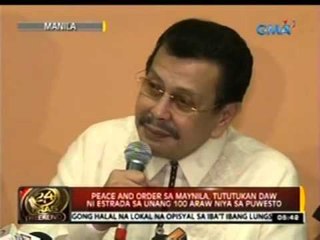 24 Oras: Erap at iba pang bagong halal na opisyal ng maynila, pormal nang nanumpa