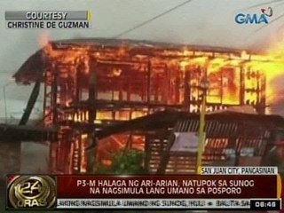 24Oras: P3-M halaga ng ari-arian, natupok sa sunog sa Pangasinan