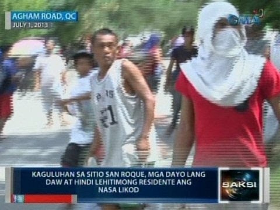 Saksi: QC Mayor Bautista: Mga dayo at hindi residente ang nasa likod ng gulo sa Sitio San Roque