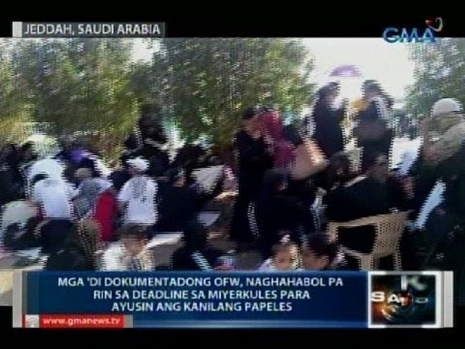 Undocumented OFWs sa Saudi, hinahabol ang deadline sa Miyerkules para maayos ang mga papeles