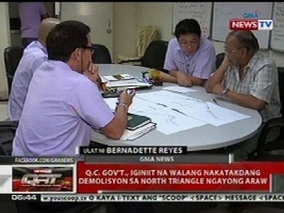 QRT: QC gov't, iginiit na walang nakatakdang demolisyon sa N. Triangle ngayong ayaw