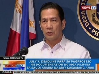 NTG: July 7, deadline para sa pagproseso ng documentation ng mga Pinay sa Saudi