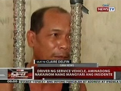 QRT: Driver ng service vehicle, aminadong nakainom nang mangyari ang insidente