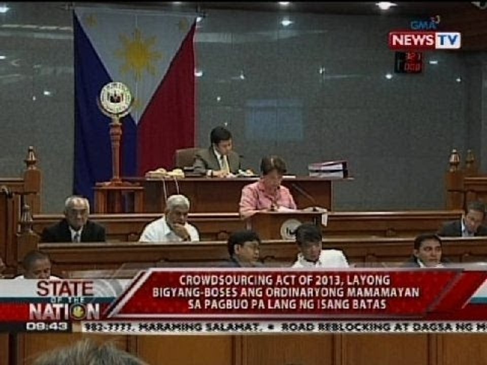 SONA: Crowdsourcing Act of 2013, layong bigyang-boses ang ordinaryong mamamayan