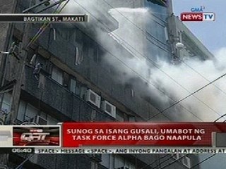 QRT: Sunog sa isang gusali, umabot ng tas force alpha bago naapula