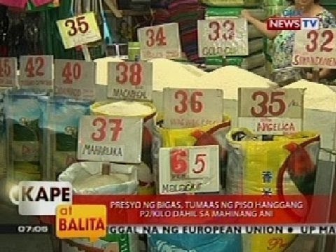 KB: Presyo ng bigas, tumaas ng P1 hanggang P2/kilo dahil sa mahinang ani