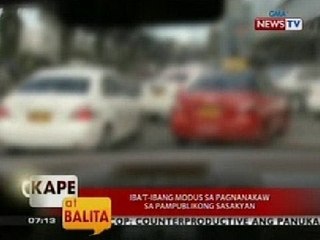 KB: Iba't ibang modus sa pagnanakaw sa pampublikong sasakyan