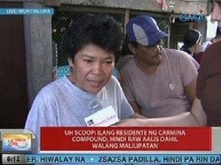 UB: UH Scoop: Ilang taga Carmina Compound, hindi raw aalis dahil walang malilipatan