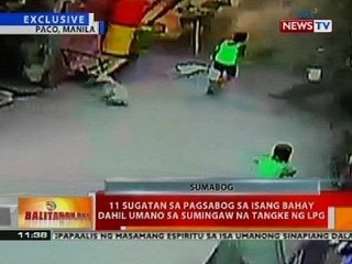 BT: 11 sugatan sa pagsabog sa isang bahay dahil umano sa sumingaw na tangke ng LPG
