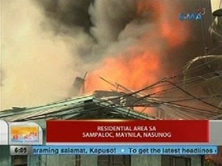 UB: Residential area sa Sampaloc, Maynila, nasunog