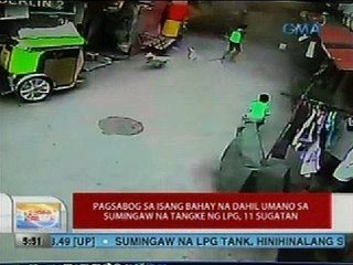 UB: Pagsabog sa isang bahay na dahil umano sa sumingaw na tangke ng LPG, 11 sugatan
