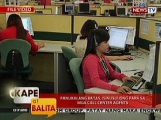 KB: Panukalang batas, isinusulong para sa mga call center agents