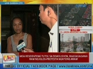 UB: UH Scoop: Mga taga Sitio San Roque na tutol sa demolisyon, magsasagawa raw ng kilos-protesta