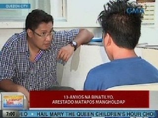 UB: 13-anyos na binatilyo, arestado sa QC matapos mangholdap