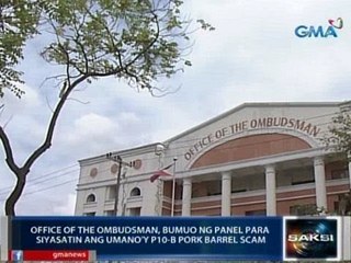 Saksi: Ombudsman, bumuo ng panel para siyasatin ang umano'y P10-B pork barrel scam