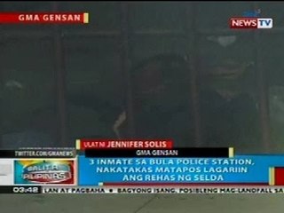 BP: 3 inamte sa Bula Police Station, GenSan, nakatakas nang lgariin ang rehas ng selda