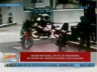 UB: Indian national, patay sa pamamaril ng riding-in-tandem sa isang gasolinahan
