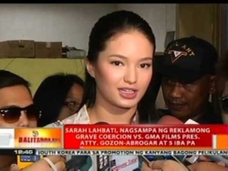 BT: Sarah Lahbati, nagsampa ng reklamong grave coercion vs Atty. Gozon-Abrogar at 5 iba pa