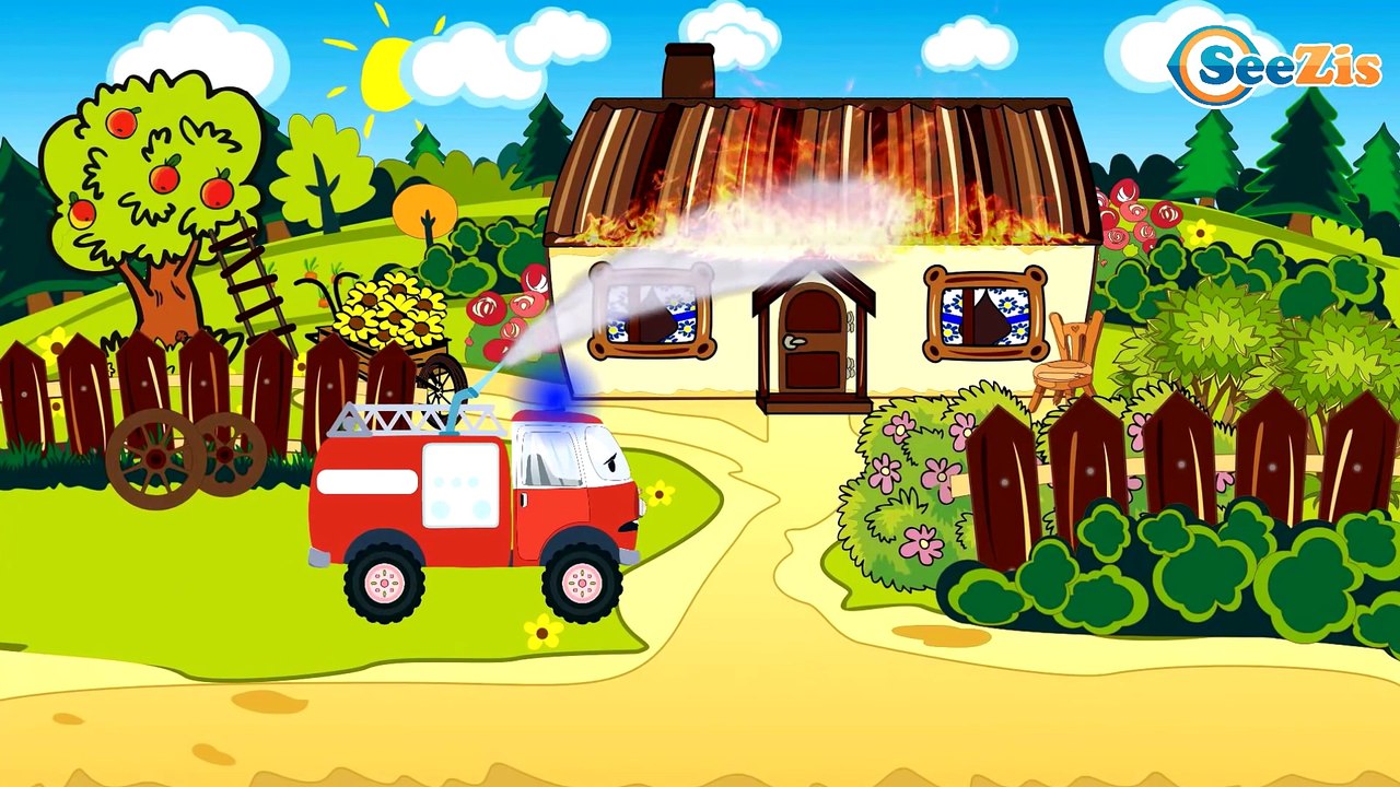 The Fire Truck in the City of cars - Emergency Cars Cartoons - Kids Cartoon about Cars