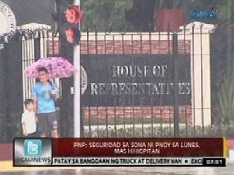 24 Oras: PNP: Seguridad sa SONA ni PNoy sa Lunes, mas hihigpitan
