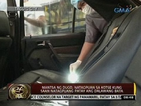 24 Oras: Mantsa ng dugo, natagpuan sa kotse kung saan natagpuang patay ang dalawang bata