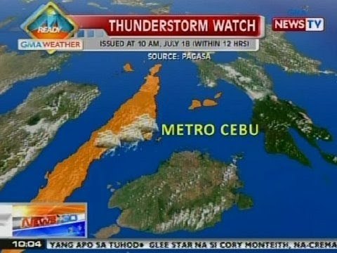 NTG: Thunderstorm watch, itinaas ng PAGASA sa Metro Cebu ngayong araw