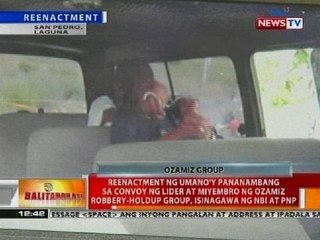 BT: Reenactment ng umano'y pananambang, isinagawa ng NBI at PNP