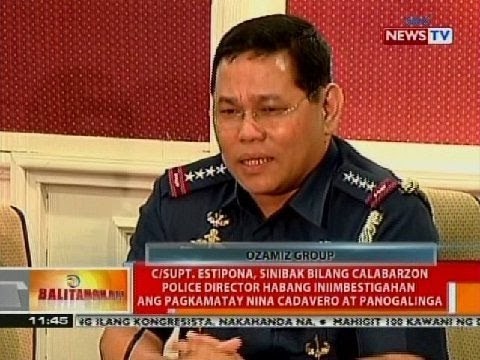 C/Supt. Estipona, sinibak habang iniimbestigahan ang pagkamatay nina Cadavero at Panogalinga