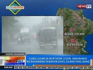 NTG: Ilang lugar sa Northern Luzon, nakaranas ng masamang panahon dahil sa Bagyong Isang