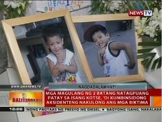 Mga magulang ng 2 batang natagpuang patay sa isang kotse, 'di kumbinsidong aksidente ang nangyari