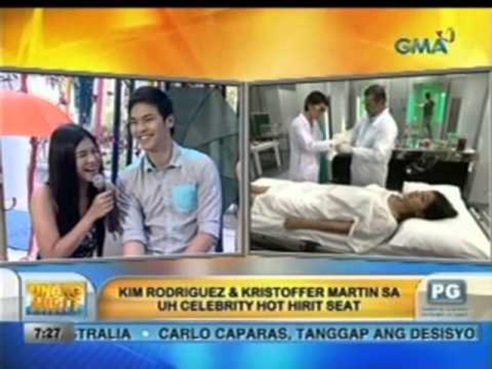 Unang Hirit: Kim Rodriguez at Kristoffer Martin sa UH Celebrity Hot Hirit Seat
