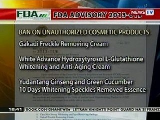 BT: FDA ban on unauthorized cosmetic products 2013