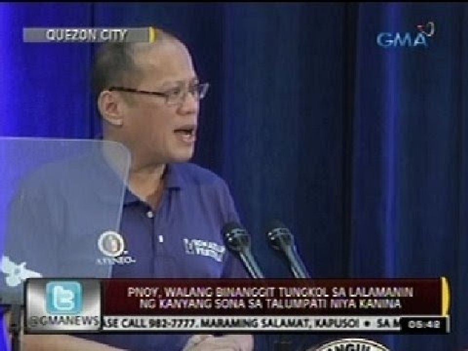 PNoy, walang binanggit tungkol sa lalamanin ng kanyang SONA sa talumpati sa Ateneo De Manila