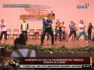 24Oras: Kampanya ng DOH sa pagbabawas ng timbang, idinaan sa Zumba