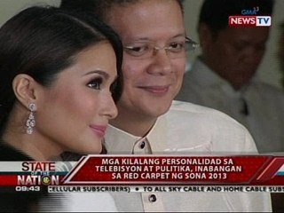 Mga kilalang personalidad sa telebisyon at pulitika, inabangan sa red carpet ng SONA 2013