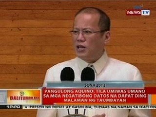 BT: PNoy, tila umiwas sa mga negatibong datos na dapat ding malaman ng taumbayan