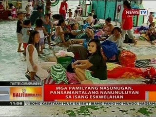 BT: Mga pamilyang nasunugan, pansamantalang nanunuluyan sa isang eskwelahan