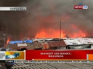 BT: Mahigit 250 bahay sa Pasay City, nasunog