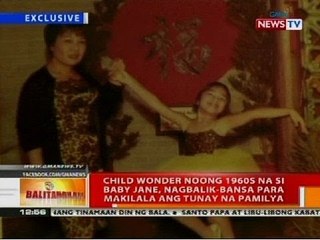 Child wonder noong 1960s na si Baby Jane, nagbalik-bansa para makilala ang tunay na pamilya