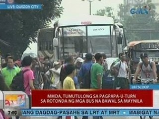 UB: MMDA, tumutulong sa pagpapa-u-turn sa rotonda ng mga bus na bawal sa Maynila