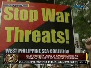 24 Oras: Kilos-protesta laban sa panghihimasok ng China sa teritoryo ng Pilipinas, isinagawa