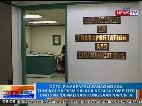 NTG: DOTC, pinagpapaliwanag tungkol sa P65M halaga ng mga computer na 'di malinaw kung saan napunta