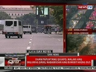 QRT: Daan papuntang Quiapo, malaki ang iniluwag dahil nabawasan ang mga bus