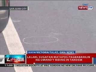 NTL: Lalaki sa San Juan, sugatan nang pagbabarilin ng riding in tandem